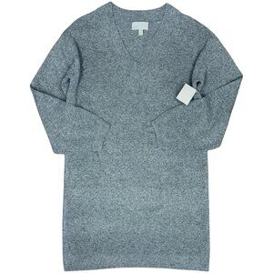 NWT Women's NORDSTROM Sweater‎ Dress V-Neck Gray | Size S